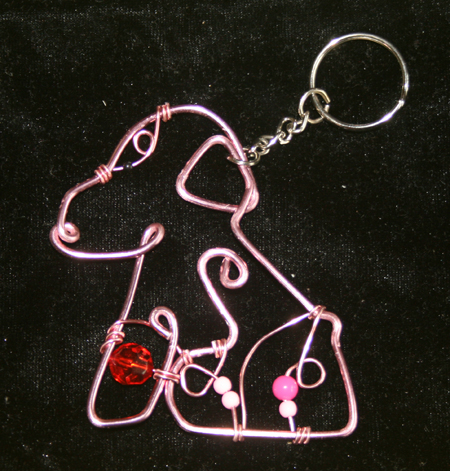 Dog Wire Craft Keychain